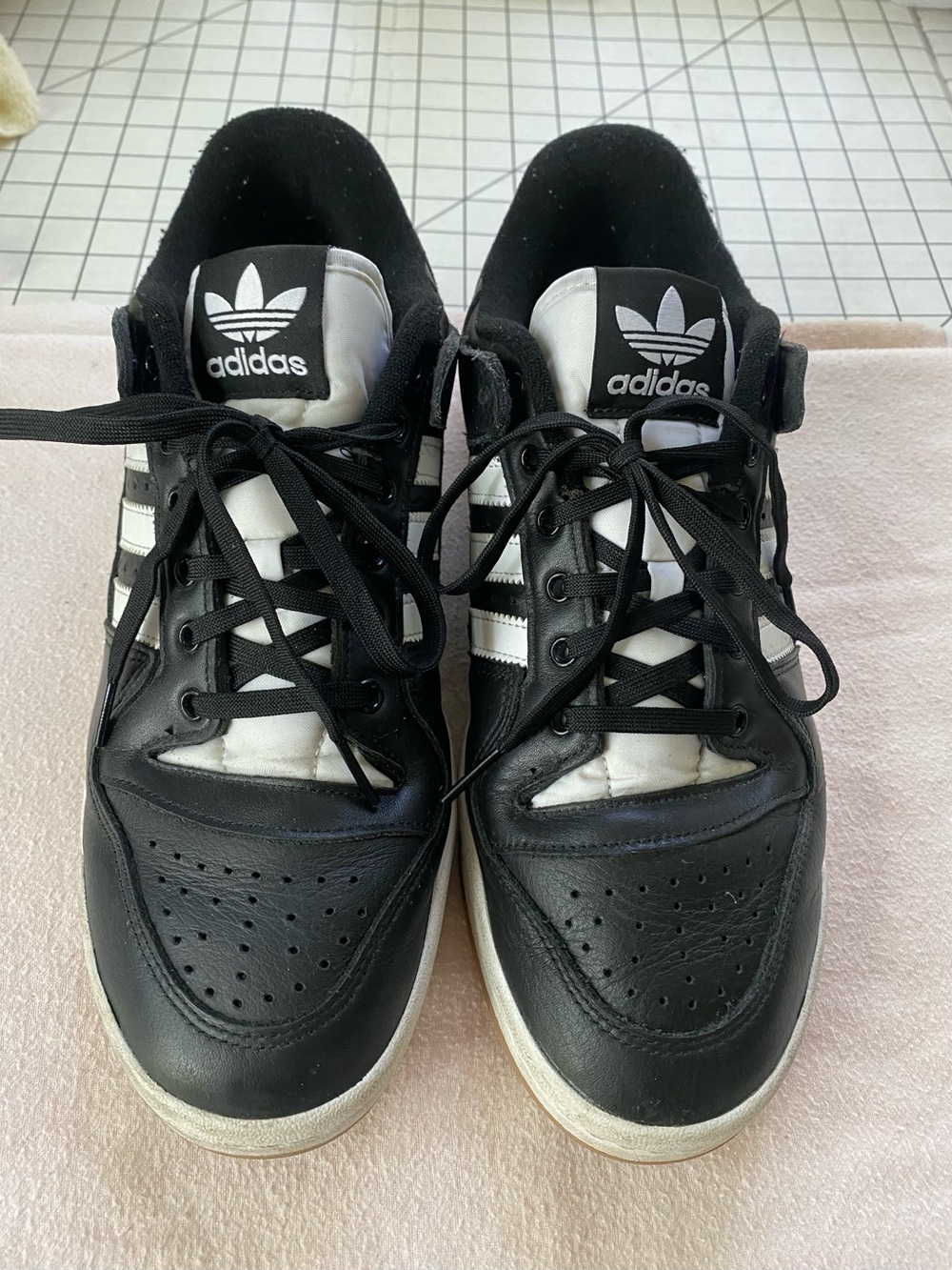 Adidas Black & White Men's Low-Top Sneakers